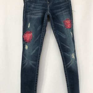 TRUE RELIGION DISTRESSED SKINNY JUNIOR 23